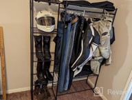 img 1 attached to Portable Wardrobe Closet With Hanging Rods And Shelves - Neprock Clothing Rack For Free Standing Closet Organization And Storage review by Matt Reid