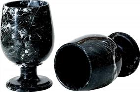 img 4 attached to Handmade Black Marble Wine Glasses: Perfect For Intimate Gatherings And Elegant Home Decor