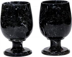 img 3 attached to Handmade Black Marble Wine Glasses: Perfect For Intimate Gatherings And Elegant Home Decor