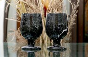 img 1 attached to Handmade Black Marble Wine Glasses: Perfect For Intimate Gatherings And Elegant Home Decor