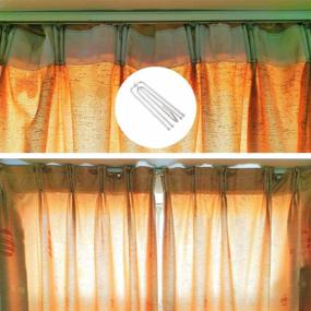 img 1 attached to Transform Your Curtains With Adiyer'S Stainless Steel Curtain Pleater Tape Hooks - 25 Pack With Long Neck And 4 Prongs Pinch For Perfect Drapery Pleats - 7Cm Length