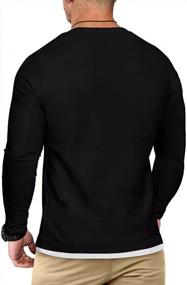 img 3 attached to Aiyino Men'S Fitted Long Sleeve Crew Neck T-Shirt - Soft And Casual In Sizes S To 5XL