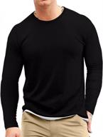 aiyino men's fitted long sleeve crew neck t-shirt - soft and casual in sizes s to 5xl logo