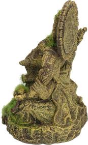 img 1 attached to 🏞️ Exotic Environments Ganesha Statue with Moss - Blue Ribbon 006159