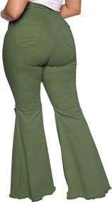 img 3 attached to HannahZone Bottom Jeans Women Stretch Women's Clothing ~ Jumpsuits, Rompers & Overalls