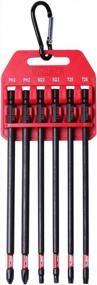 img 4 attached to Protorq Long Impact Bit Set W/Clip, 2 Phillips, 2 Square, T25 TORX, 6-Inch Length, 6-Piece,Industrial Strength, 1/4" Hex Shank