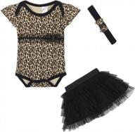 adorable littlespring baby girl summer outfit 3 pc set - ruffle romper, skirt & headband! logo