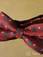 img 1 attached to 🎄 Stylish Retreez Pre-tied Boy's Bow Tie with Christmas Tree and Snowflakes Design review by Tony Meyer