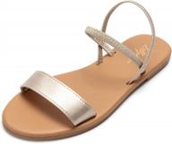 comfortable and stylish ankle strap sandals for women: luffymomo slip-on flats for summer logo