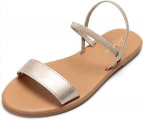 img 4 attached to Comfortable And Stylish Ankle Strap Sandals For Women: LUFFYMOMO Slip-On Flats For Summer