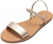 comfortable and stylish ankle strap sandals for women: luffymomo slip-on flats for summer logo