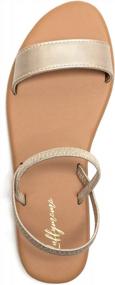 img 1 attached to Comfortable And Stylish Ankle Strap Sandals For Women: LUFFYMOMO Slip-On Flats For Summer