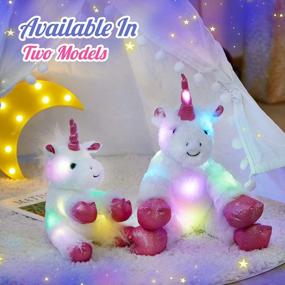img 2 attached to 16'' Giant Light-Up Unicorn Plush Toy: LED Stuffed Animal Nightlight For Kids Girls - Perfect Valentine'S & Birthday Gift!