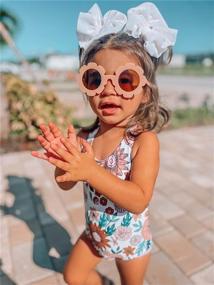 img 2 attached to Cute Kids' Sunglasses With UV 400 Protection - ADEWU Round Flower Glasses, Perfect Gift For Girls And Boys!