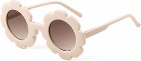 img 4 attached to Cute Kids' Sunglasses With UV 400 Protection - ADEWU Round Flower Glasses, Perfect Gift For Girls And Boys!