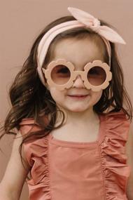 img 3 attached to Cute Kids' Sunglasses With UV 400 Protection - ADEWU Round Flower Glasses, Perfect Gift For Girls And Boys!