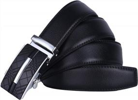 img 3 attached to 👔 Lavemi Men's Genuine Leather Adjustable Ratchet Belt for Dress & Casual Wear - Exact Fit, Stylish Gift Box Included