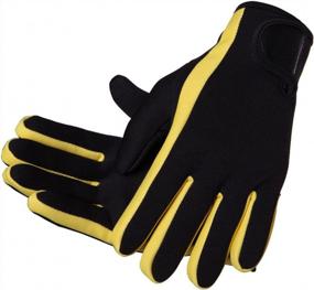 img 2 attached to Micosuza Neoprene 1.5Mm Five Finger Dive Gloves