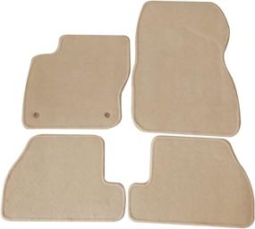 img 2 attached to 🚗 2011-2015 Ford Focus Floor Mats, Front & Rear Beige 4PC Nylon Car Floor Carpets Carpet Liner by IKON MOTORSPORTS, 2012-2014