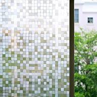 premium decorative mosaic heat control window film for home office bathroom bedroom, 17.7 x 78.7 inches logo