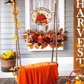 img 3 attached to Welcome Autumn With This Rustic Wooden Pumpkin Sign For Front Door And Home Decor