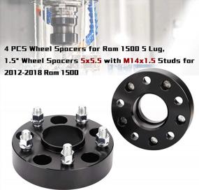img 3 attached to Richeer 4 PCS Hub Centric 5X5.5 Wheel Spacers For 2012-2018 Ram 1500, 1.5 Inch 5X139.7Mm Wheel Spacers With Studs M14X1.5 Center Bore 77.8Mm