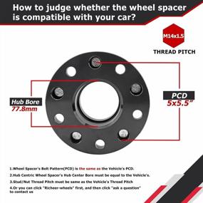 img 2 attached to Richeer 4 PCS Hub Centric 5X5.5 Wheel Spacers For 2012-2018 Ram 1500, 1.5 Inch 5X139.7Mm Wheel Spacers With Studs M14X1.5 Center Bore 77.8Mm