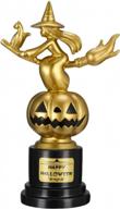 toyvian halloween witch party decorations pumpkin trophies 6.8x 4.3inch,best costume award halloween cosplay contest winner trophy for party celebrations, award ceremony, halloween games logo