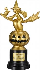 img 4 attached to Toyvian Halloween Witch Party Decorations Pumpkin Trophies 6.8X 4.3Inch,Best Costume Award Halloween Cosplay Contest Winner Trophy For Party Celebrations, Award Ceremony, Halloween Games