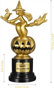 img 1 attached to Toyvian Halloween Witch Party Decorations Pumpkin Trophies 6.8X 4.3Inch,Best Costume Award Halloween Cosplay Contest Winner Trophy For Party Celebrations, Award Ceremony, Halloween Games