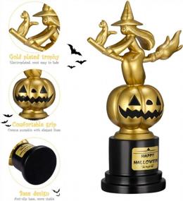 img 3 attached to Toyvian Halloween Witch Party Decorations Pumpkin Trophies 6.8X 4.3Inch,Best Costume Award Halloween Cosplay Contest Winner Trophy For Party Celebrations, Award Ceremony, Halloween Games