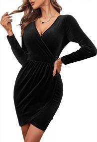 img 3 attached to Flaunt Your Sophisticated Style With MSBASIC'S Velvet Bodycon Dress - Perfect For Cocktail Parties!
