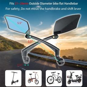 img 3 attached to 2022 BriskMore Handlebar Bicycle Mirror: Adjustable & Rotatable Rearview Mirror With Scratch-Resistant Glass Lens For Left Or Right Side Safety