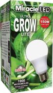 miracle led commercial hydroponic ultra grow lite - replaces up to 150w - daylight white full spectrum led indoor plant growing light bulb for diy horticulture & indoor gardening (605188) logo