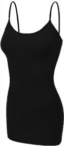 img 1 attached to Emmalise Women'S Casual Long Camisole Top W/ Adjustable Straps - Perfect For Layering!