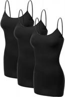 emmalise women's casual long camisole top w/ adjustable straps - perfect for layering! логотип