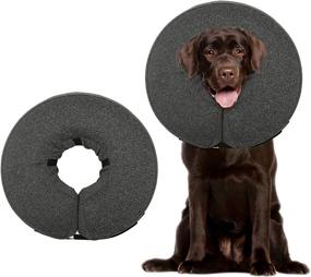 img 4 attached to WONDAY Inflatable Dog Cone for Post-Surgery Recovery and Wound Healing | Adjustable Soft Pet Collar for Preventing Biting & Scratching