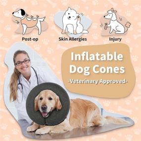 img 3 attached to WONDAY Inflatable Dog Cone for Post-Surgery Recovery and Wound Healing | Adjustable Soft Pet Collar for Preventing Biting & Scratching