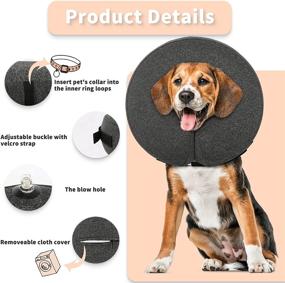 img 2 attached to WONDAY Inflatable Dog Cone for Post-Surgery Recovery and Wound Healing | Adjustable Soft Pet Collar for Preventing Biting & Scratching