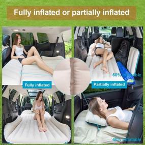 img 2 attached to WEY&FLY SUV Air Mattress Thickened And Double-Sided Flocking Travel Mattress Camping Air Bed Dedicated Mobile Cushion Extended Outdoor For SUV Back Seat 4 Air Bags