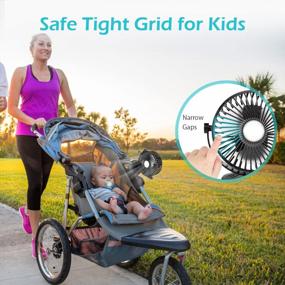 img 3 attached to Portable And Powerful: BRIGENIUS Clip-On Fan For Strollers, Desks, And Travel - USB Rechargeable And Battery Operated In Sleek Black