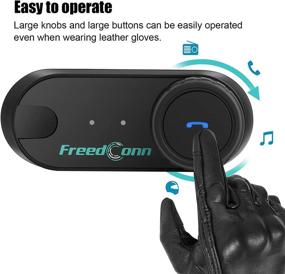 img 1 attached to TCOM VB Motorcycle Helmet Bluetooth FreedConn Helmet Bluetooth Headset 2-3Riders Motorcycle Communication Systems 800M Group Intercom Includes Boom&Amp