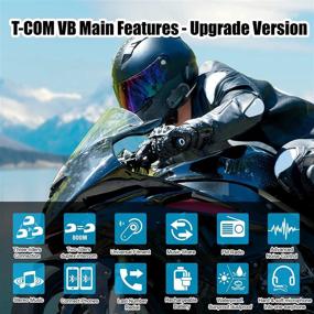 img 2 attached to TCOM VB Motorcycle Helmet Bluetooth FreedConn Helmet Bluetooth Headset 2-3Riders Motorcycle Communication Systems 800M Group Intercom Includes Boom&Amp