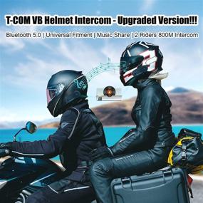 img 3 attached to TCOM VB Motorcycle Helmet Bluetooth FreedConn Helmet Bluetooth Headset 2-3Riders Motorcycle Communication Systems 800M Group Intercom Includes Boom&Amp