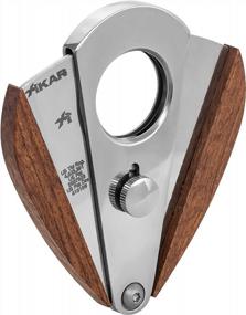 img 3 attached to Xikar Xi3 Cigar Cutter With Unique Teardrop Shape For 54 Ring Gauge Cigars, Made Of High-Quality 440 Stainless Steel With HRC 57 Hardness, And Redwood Handles
