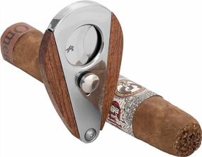 img 1 attached to Xikar Xi3 Cigar Cutter With Unique Teardrop Shape For 54 Ring Gauge Cigars, Made Of High-Quality 440 Stainless Steel With HRC 57 Hardness, And Redwood Handles