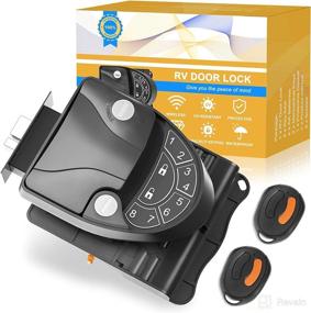 img 4 attached to 🔒 YOMILINK Upgraded RV Door Lock Keyless Entry - Black Zinc Alloy Metal Camper Trailer Door Lock