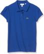 lacoste short sleeve pique iconic girls' clothing at tops, tees & blouses logo