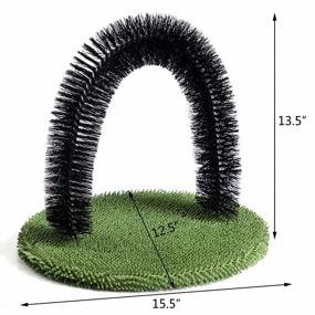 img 3 attached to Keep Your Cat'S Coat Shiny And Scratchy Claws At Bay With Hollypet Cat Arch Self Groomer Massager