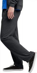 img 2 attached to Hanes Ecosmart Fleece Pockets Black Sports & Fitness